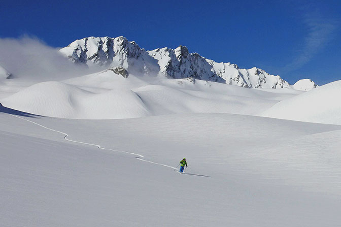 Heliskiing i freeride safari w Dolinie Aosty. La Thuile, Monterosa, Valgrisenche