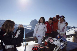 Z rodziną na nartach