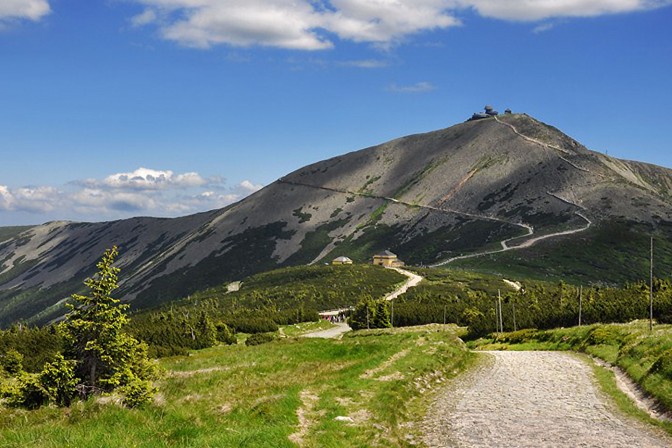 Najwyższa góra w Czechach jest Śnieżka (1603 m n.p.m.)