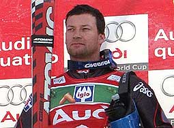 Eberharter na podium w Solden (fot. J.Ciszak)